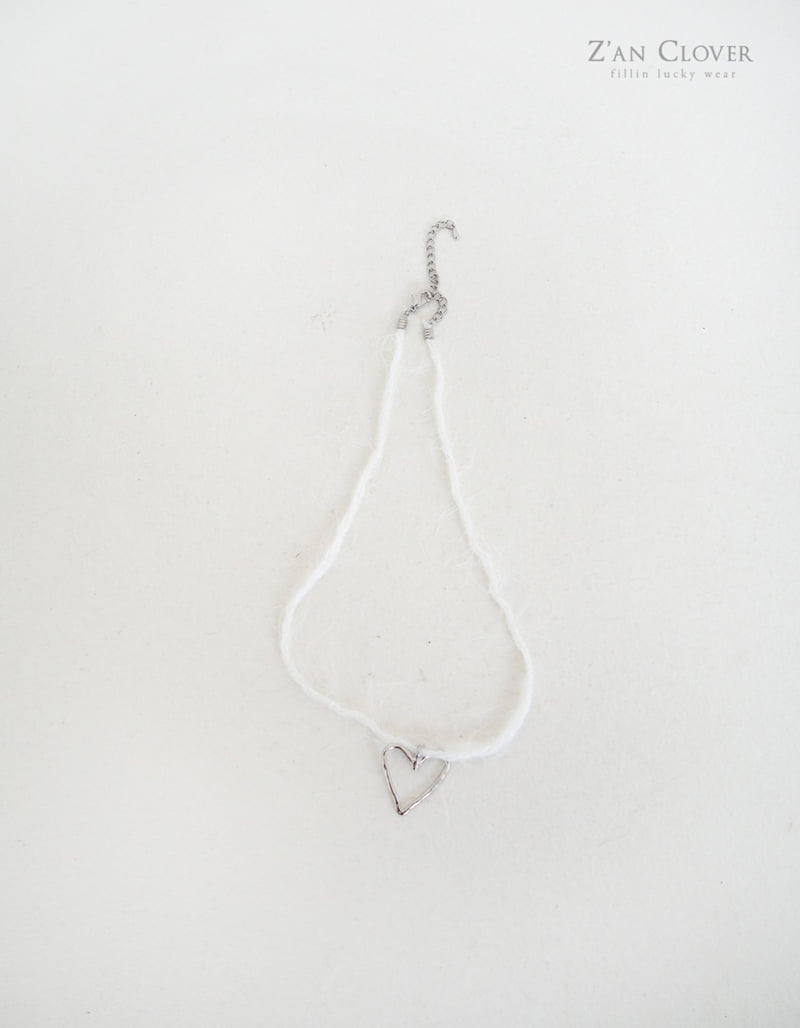 Zan Clover - Korean Children Fashion - #toddlerclothing - Crack Heart Necklace - 5