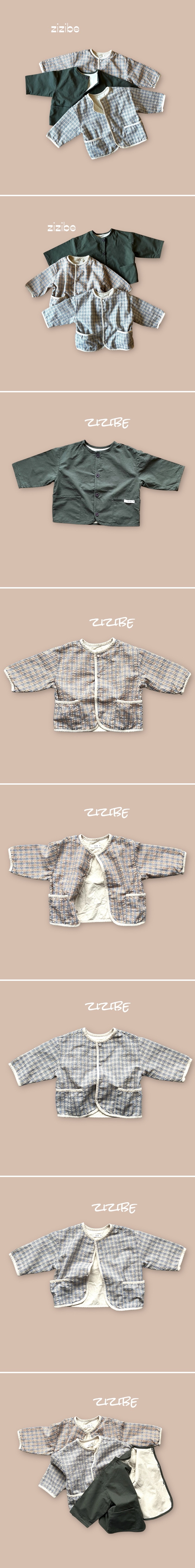 Zizibe - Korean Children Fashion - #Kfashion4kids - Checked Plain Jumper