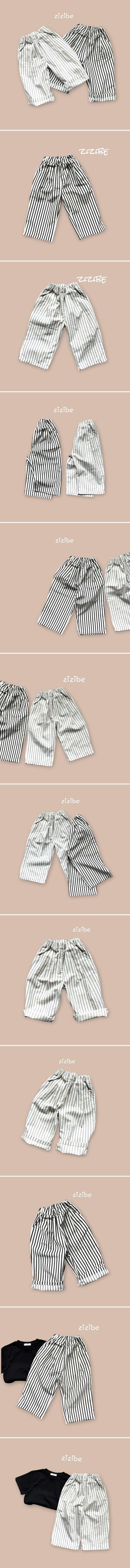Zizibe - Korean Children Fashion - #childofig - Striped Woven Pants