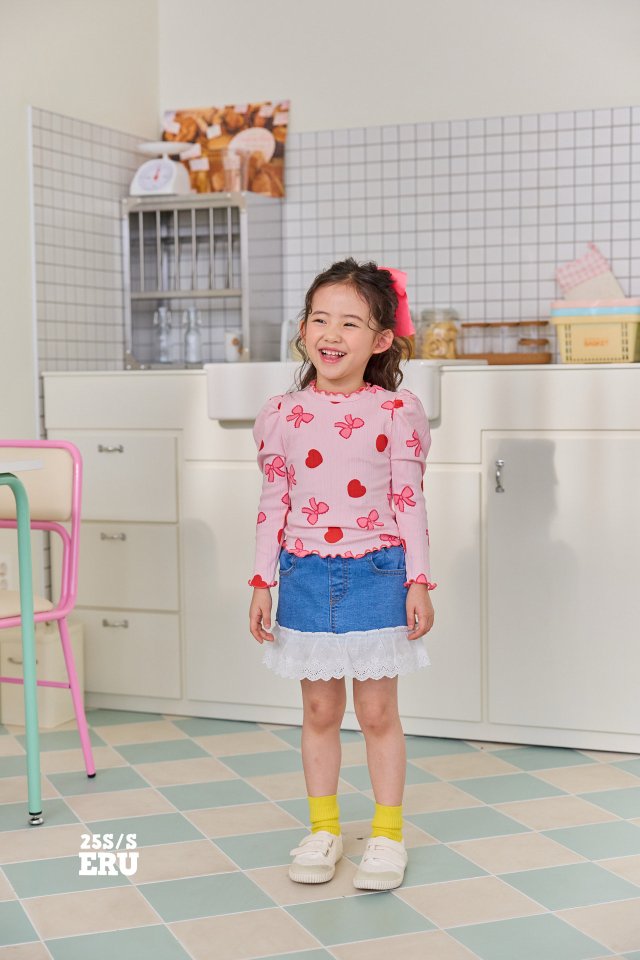 e.ru - Korean Children Fashion - #magicofchildhood - Heart Ribbon Tee