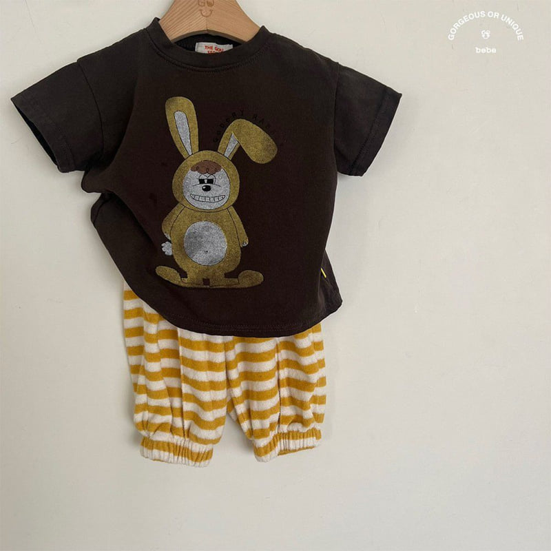 go;u - Korean Baby Fashion - #babyboutique - Bebe Go Rabbit Tee - 3