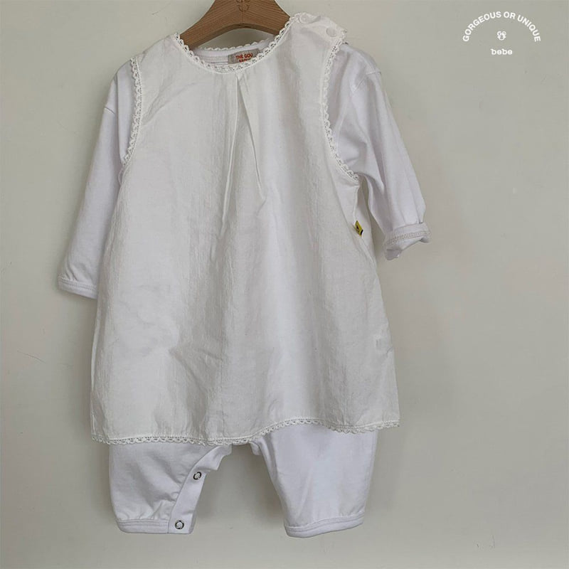 go;u - Korean Baby Fashion - #babyboutiqueclothing - Bebe Snap One-piece - 6