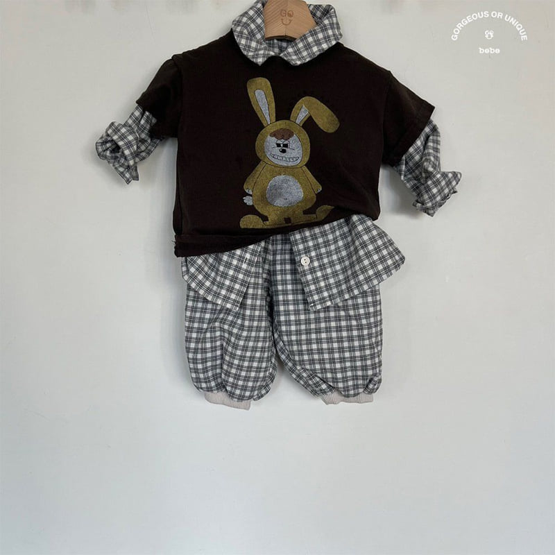 go;u - Korean Baby Fashion - #babyclothing - Bebe Go Rabbit Tee - 5