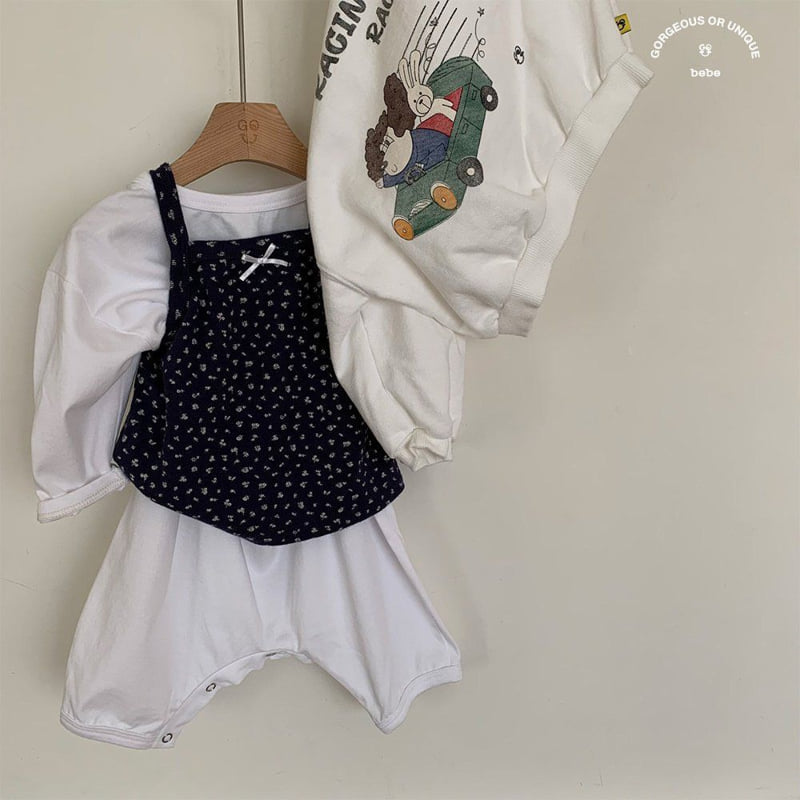go;u - Korean Baby Fashion - #babyclothing - Bebe Small Flower Tank Top - 6