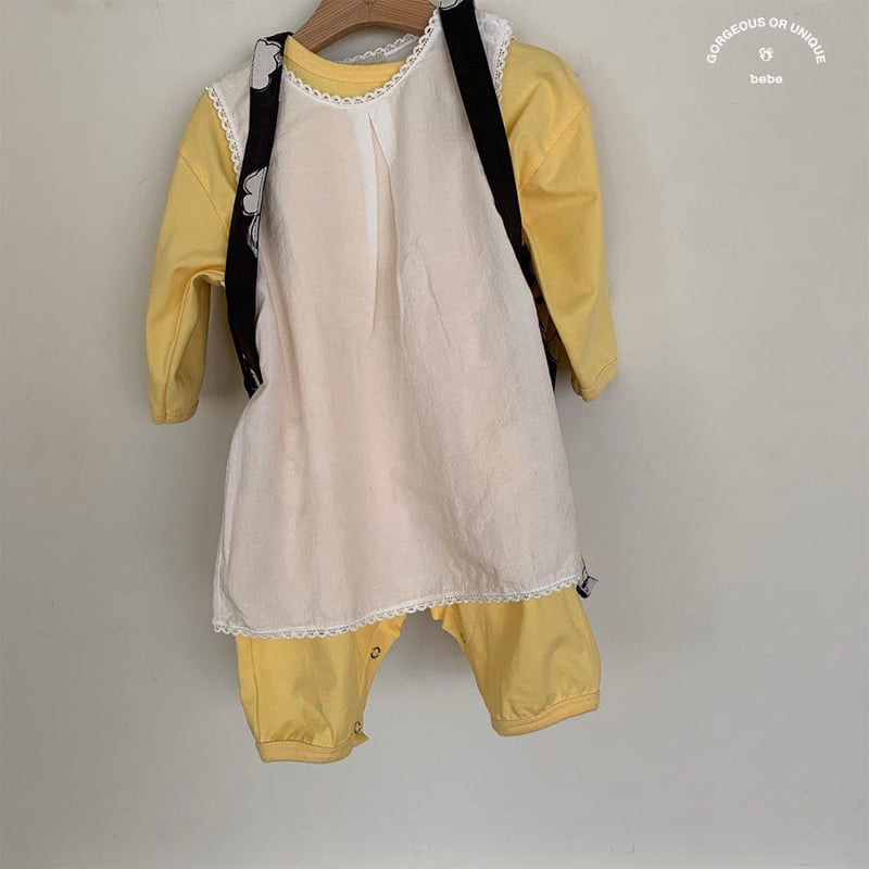go;u - Korean Baby Fashion - #babyfashion - Bebe Snap One-piece - 8