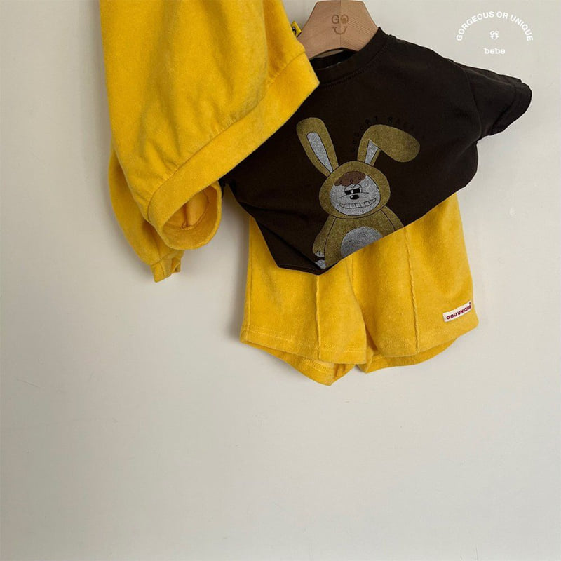 go;u - Korean Baby Fashion - #babyfever - Bebe Go Rabbit Tee - 7