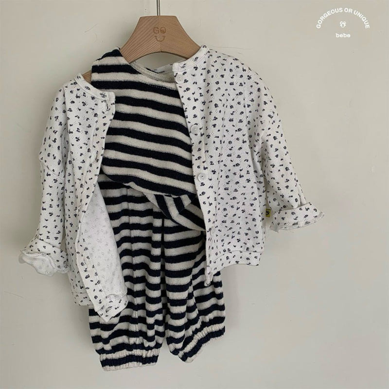 go;u - Korean Baby Fashion - #babylifestyle - Bebe Spring Flower Cardigan - 3