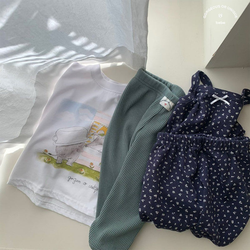 go;u - Korean Baby Fashion - #babylifestyle - Bebe Cherry Blossom Shorts - 2