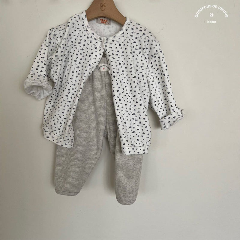go;u - Korean Baby Fashion - #babylifestyle - Bebe Spring Flower Cardigan - 4