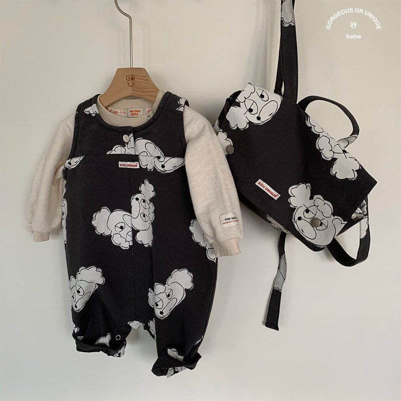 go;u - Korean Baby Fashion - #babyoutfit - Bebe Kingdori Overalls - 2