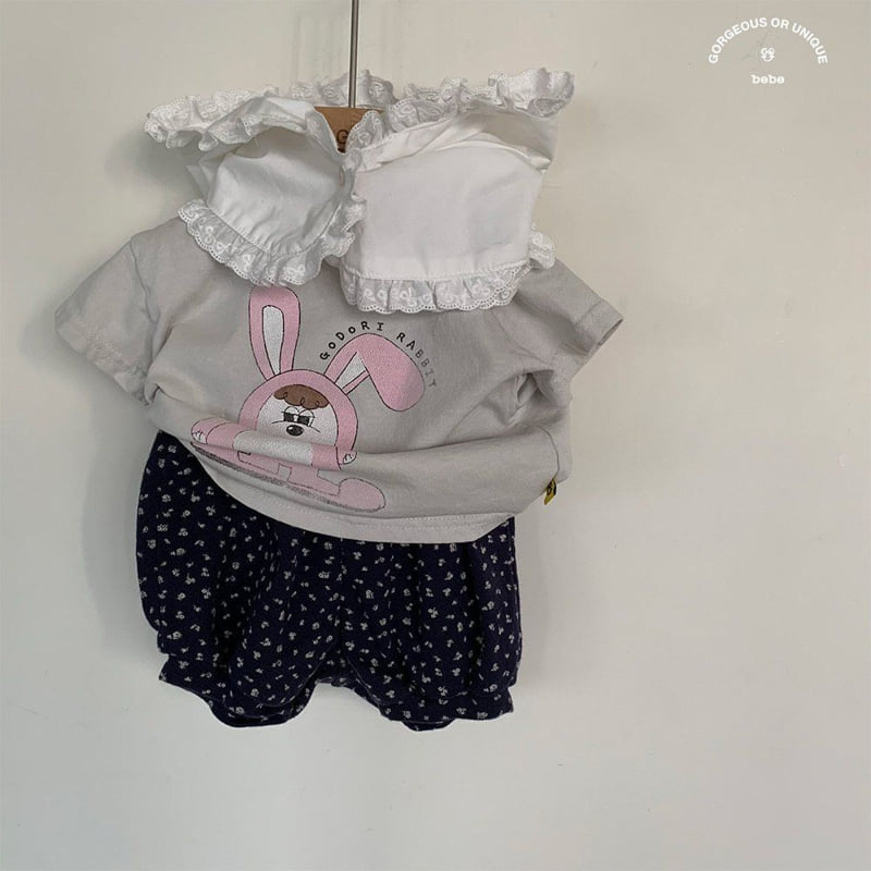 go;u - Korean Baby Fashion - #babyoutfit - Bebe Cherry Blossom Shorts - 5