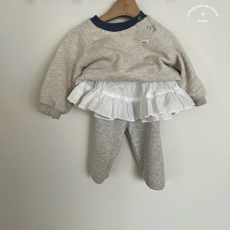 go;u - Korean Baby Fashion - #babyoutfit - Bebe Neat Sweatshirts - 4