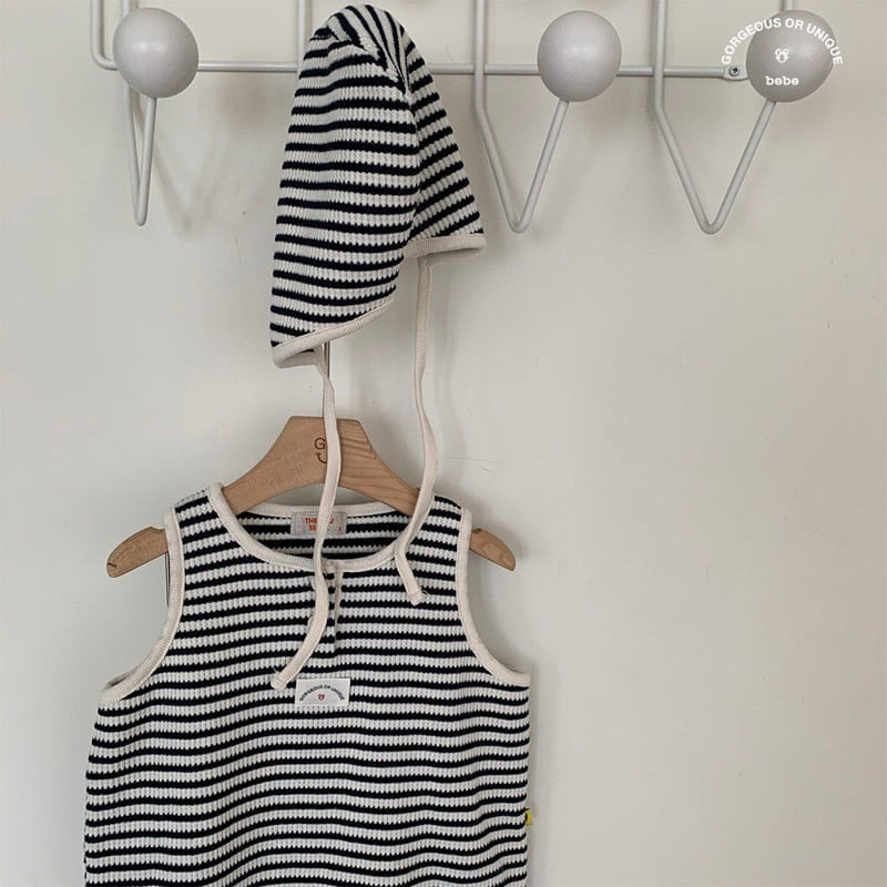 go;u - Korean Baby Fashion - #babywear - Bebe Striped Overalls - 9