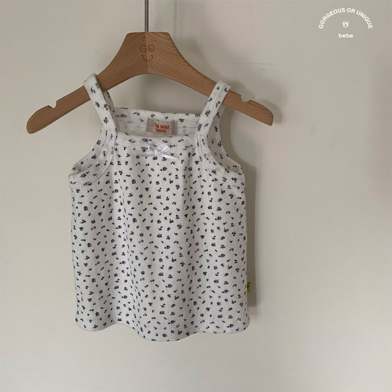 go;u - Korean Baby Fashion - #onlinebabyshop - Bebe Small Flower Tank Top - 2