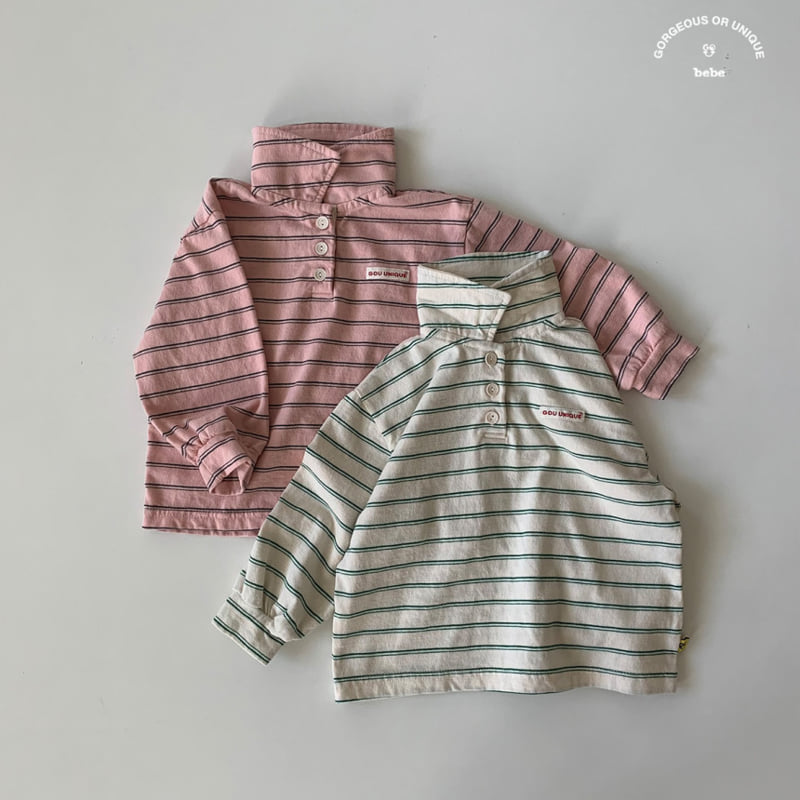 go;u - Korean Baby Fashion - #smilingbaby - Bebe Spring Collar Tee