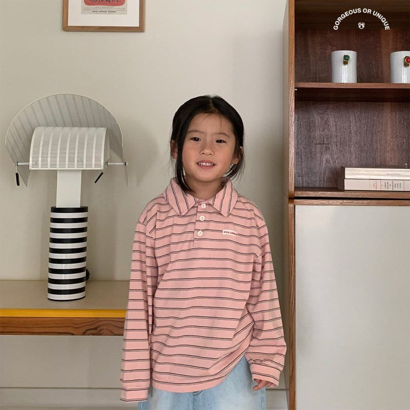 go;u - Korean Children Fashion - #discoveringself - Spring Collar Tee - 3