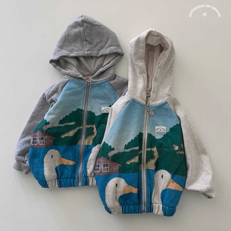 go;u - Korean Children Fashion - #fashionkids - Duck Hood Zip-up Jacket