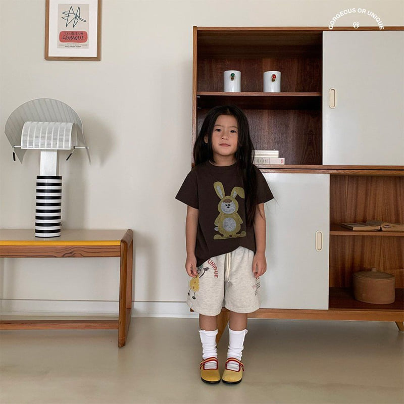 go;u - Korean Children Fashion - #kidsshorts - Go Rabbit Tee - 10
