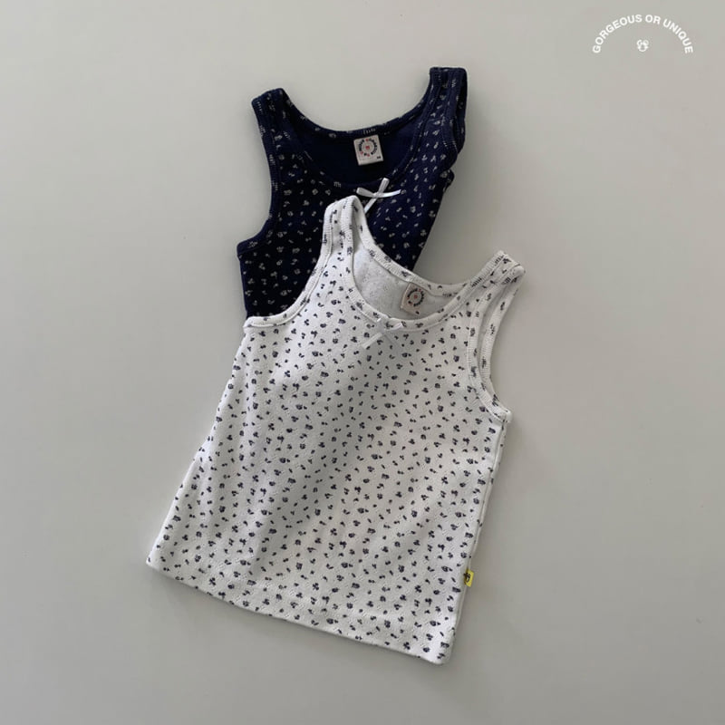 go;u - Korean Children Fashion - #magicofchildhood - Small Flower Tank Top