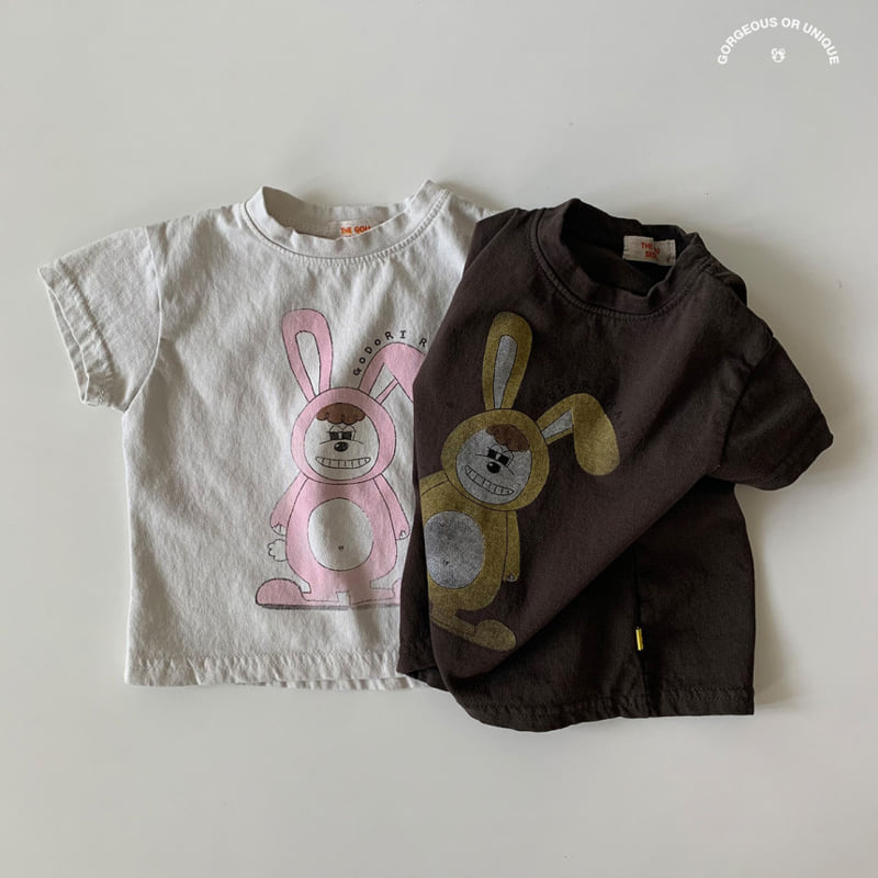 go;u - Korean Children Fashion - #prettylittlegirls - Go Rabbit Tee