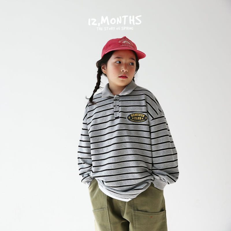 12 Month - Korean Children Fashion - #prettylittlegirls - Home Run Collar Tee - 12