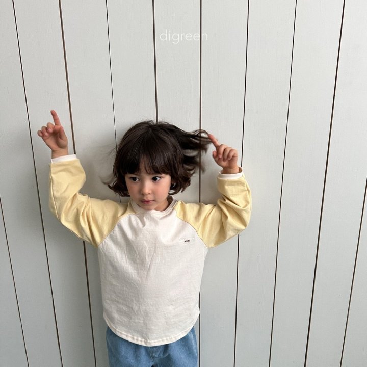 Digreen - Korean Children Fashion - Here Raglan Tee - Photo 1 - Spring 2025