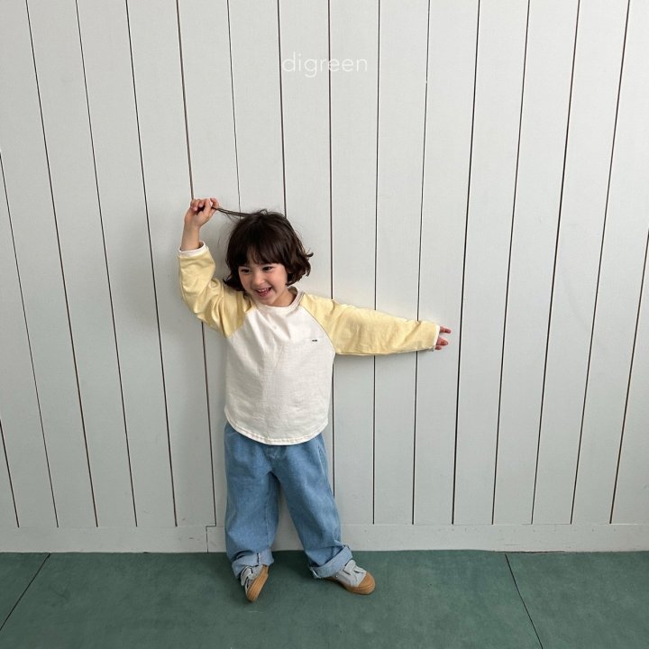 Digreen - Korean Children Fashion - Here Raglan Tee - Photo 2 - Spring 2025
