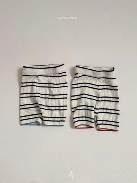 Striped Knit Set-up Pants