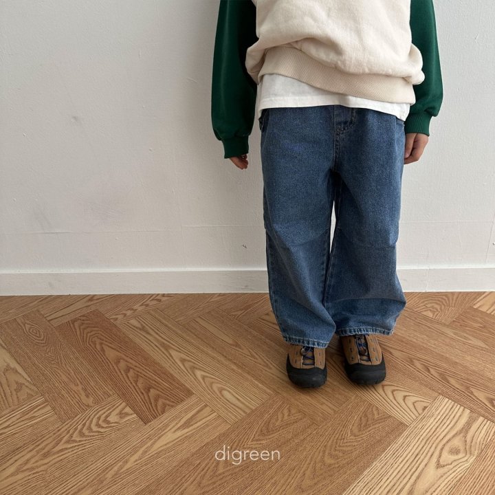 Digreen - Korean Children Fashion - Pintuck Denim Pants - Photo 3 - Spring 2025