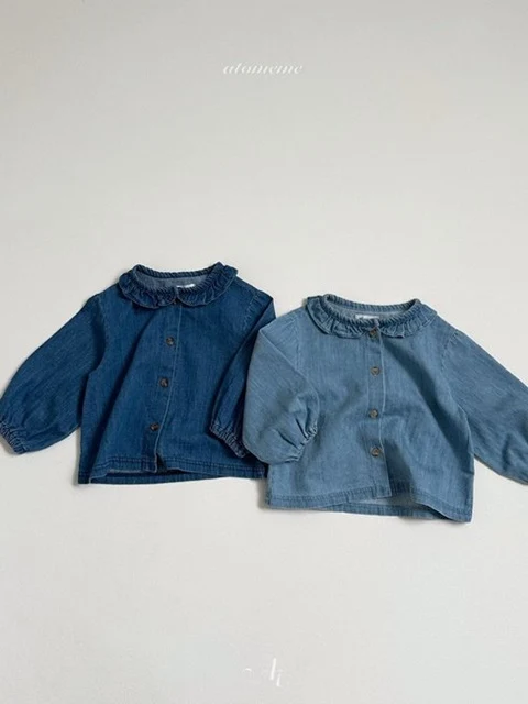 Denim Frill Blouse