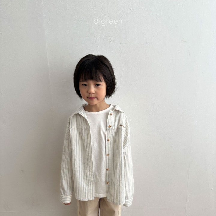 Digreen - Korean Children Fashion - Stripe Delion Shirt - Photo 3 - Spring 2025