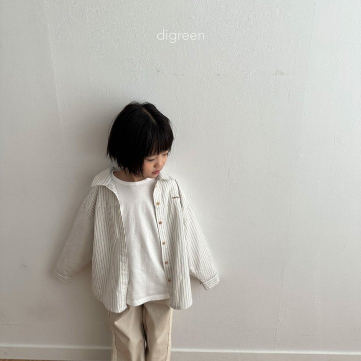 Digreen - Korean Children Fashion - Stripe Delion Shirt - Photo 5 - Spring 2025