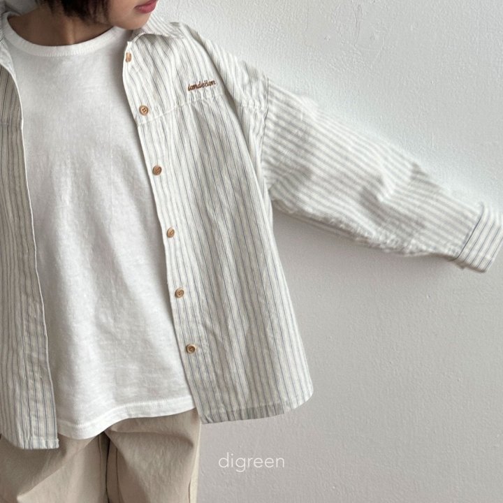 Digreen - Korean Children Fashion - Stripe Delion Shirt - Photo 6 - Spring 2025