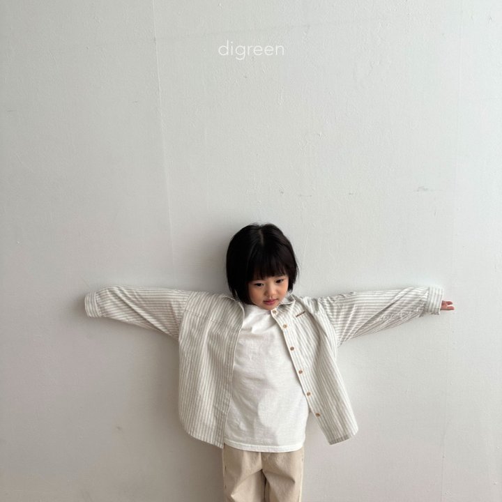 Digreen - Korean Children Fashion - Stripe Delion Shirt - Photo 7 - Spring 2025