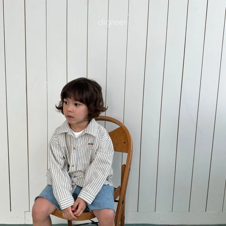 Digreen - Korean Children Fashion - Stripe Delion Shirt - Photo 9 - Spring 2025