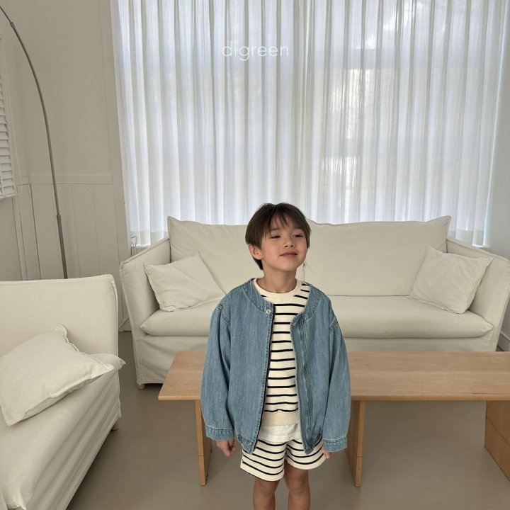 Digreen - Korean Children Fashion - Round Denim Jacket - Photo 1 - Spring 2025