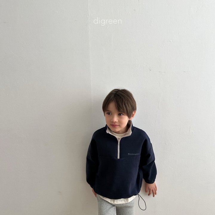Digreen - Korean Children Fashion - Marshmallow Half Zip-up Jacket - Photo 2 - Spring 2025