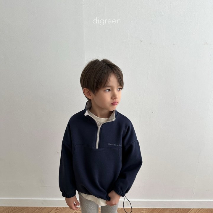 Digreen - Korean Children Fashion - Marshmallow Half Zip-up Jacket - Photo 3 - Spring 2025