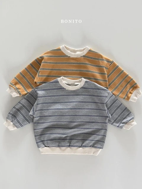 Two-tone Stripe Sweatshirts