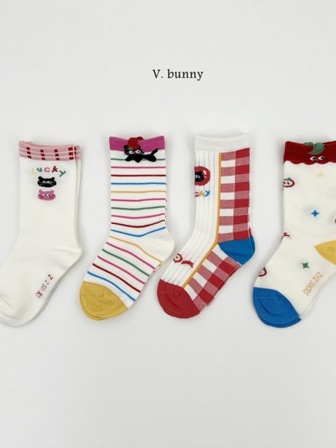 Red Cats Socks Set