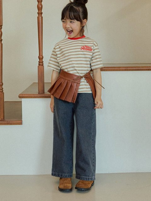 Studded Wide Denim Pants