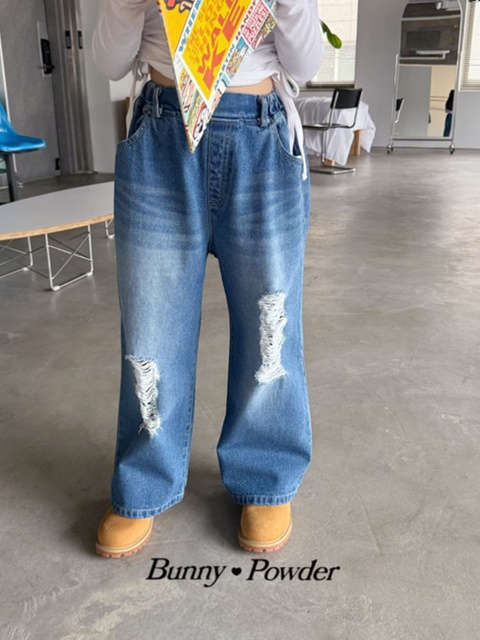 Rise Torn Denim Pants Rise Torn Denim Pants