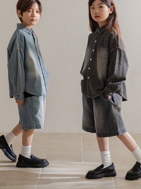 Brush Half Denim Pants