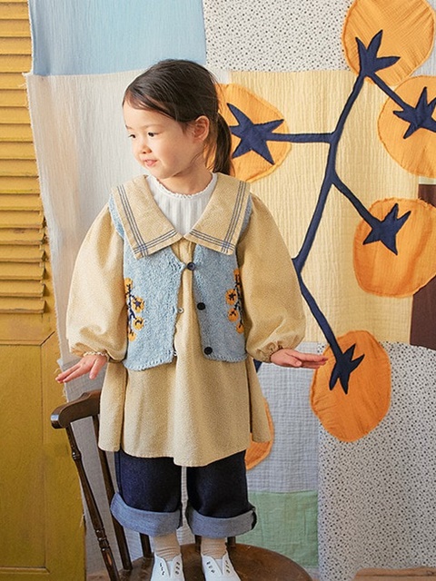 Stitch Collar One-piece