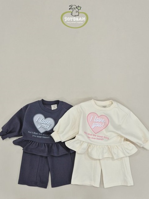 Love Frill Top Bottom Set