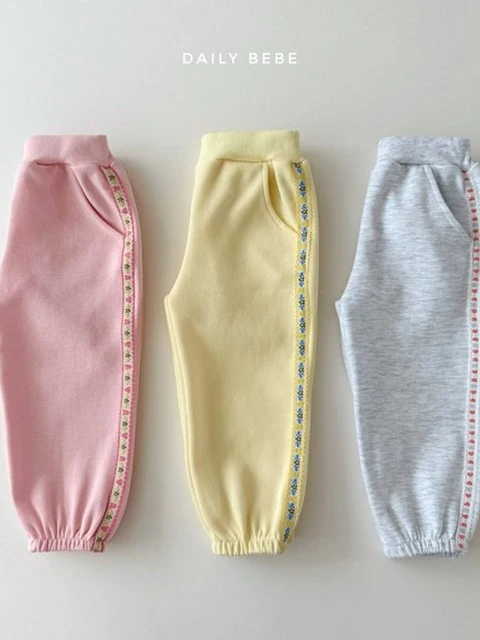 Floral Tape Jogger Pants