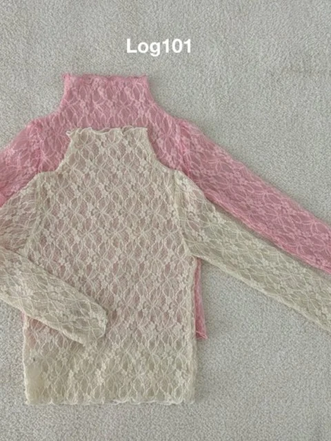 Lace Turtleneck Tee
