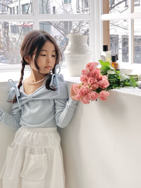 Ribbon Open Shoulder Tee