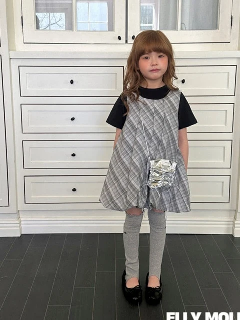 Jenny Check Balloon One-piece