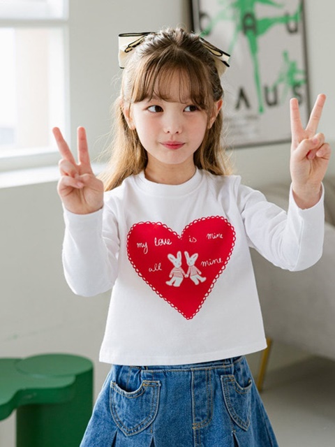 Heart Rabbit Crop Tee